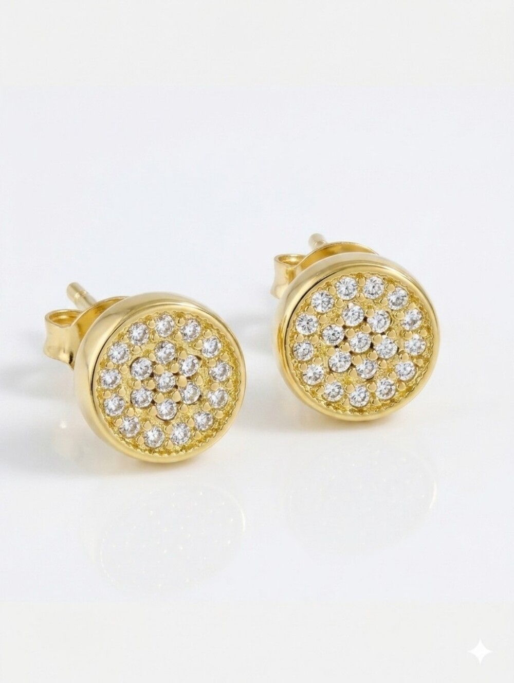 Mens Micropave Earrings - Picture 2 of 5